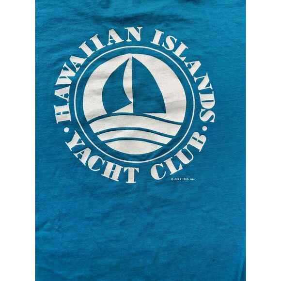 Vintage Maui Bay Yacht Club Maui Made In Hawaii Shirt L Single Stitch 80’s - Picture 5 of 8